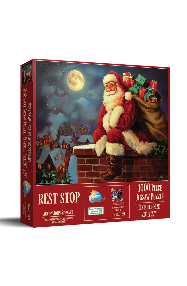 Sunsout Rest Stop 1000 piece Jigsaw Puzzle for Adults, Main, color, Multicolor