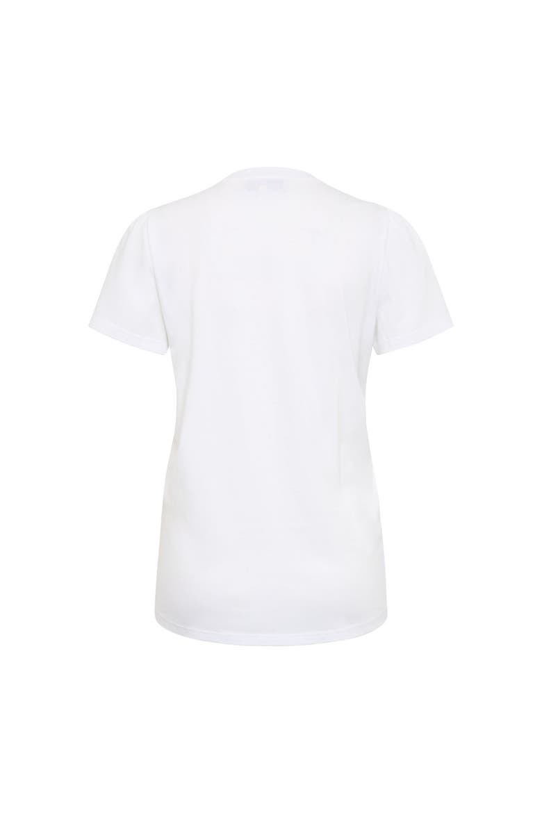 Cotton T-Shirt With Logo, Main, color, White / Pink