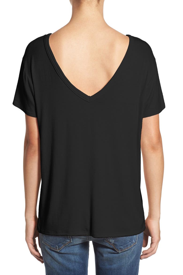 Cross Front Tee, Alternate, color, BLACK
