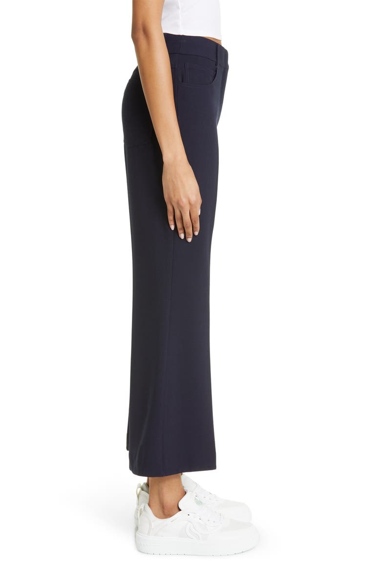 Twill Crop Flare Trousers, Alternate, color, 4101 - INK