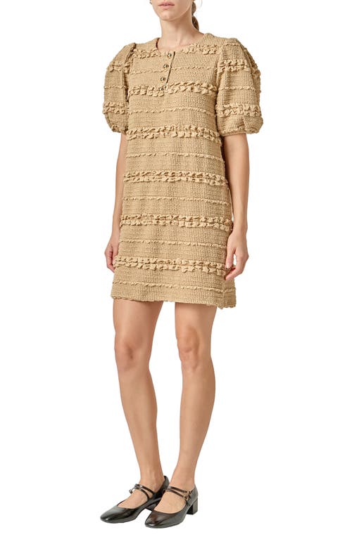 English Factory Smocked Minidress In Brown