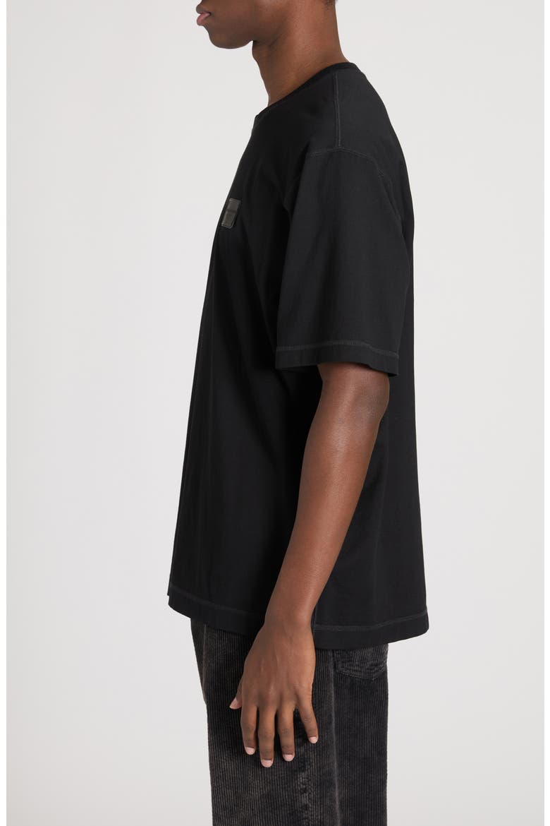 Logo Plaque Crewneck T-Shirt, Alternate, color, N0000 NERO