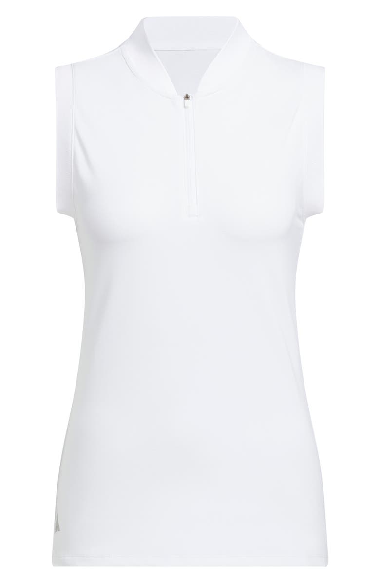 adidas Golf Ultimate 365 Sleeveless Golf Half Zip Top, Main, color, White/ White
