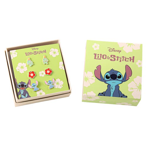 Disney Silver Plated Stud Earring Set, 3 Pairs In Multi