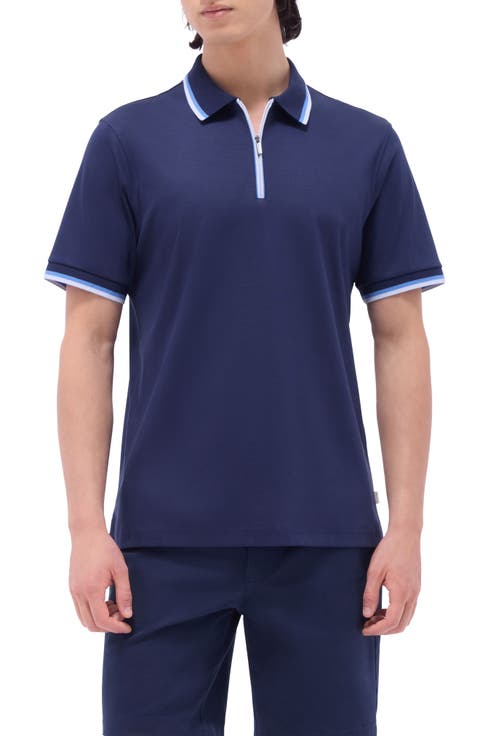 Tipped Quarter Zip Polo