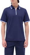 Bugatchi Tipped Quarter Zip Polo