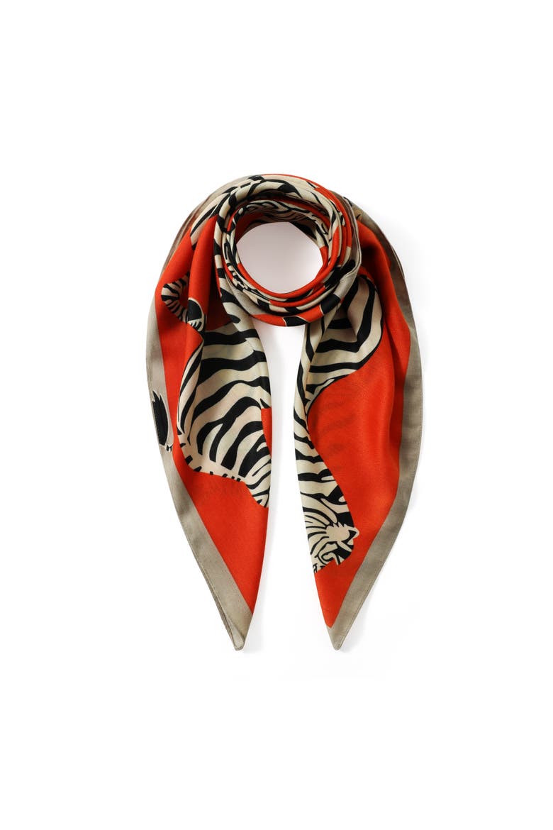 The Kensington Scarf, Alternate, color, Orange