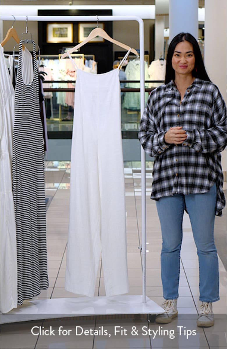 Jaida Open Back Cotton Cover-Up Jumpsuit, sales video thumbnail