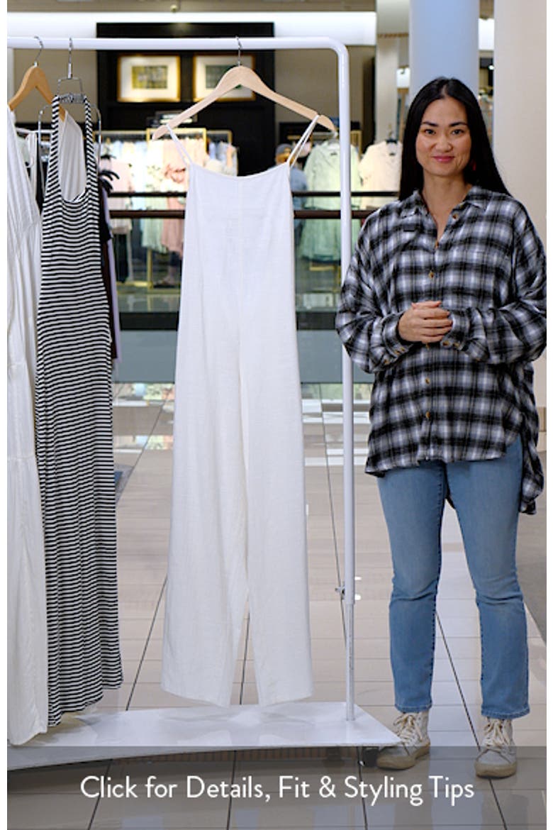 Jaida Open Back Cotton Cover-Up Jumpsuit video