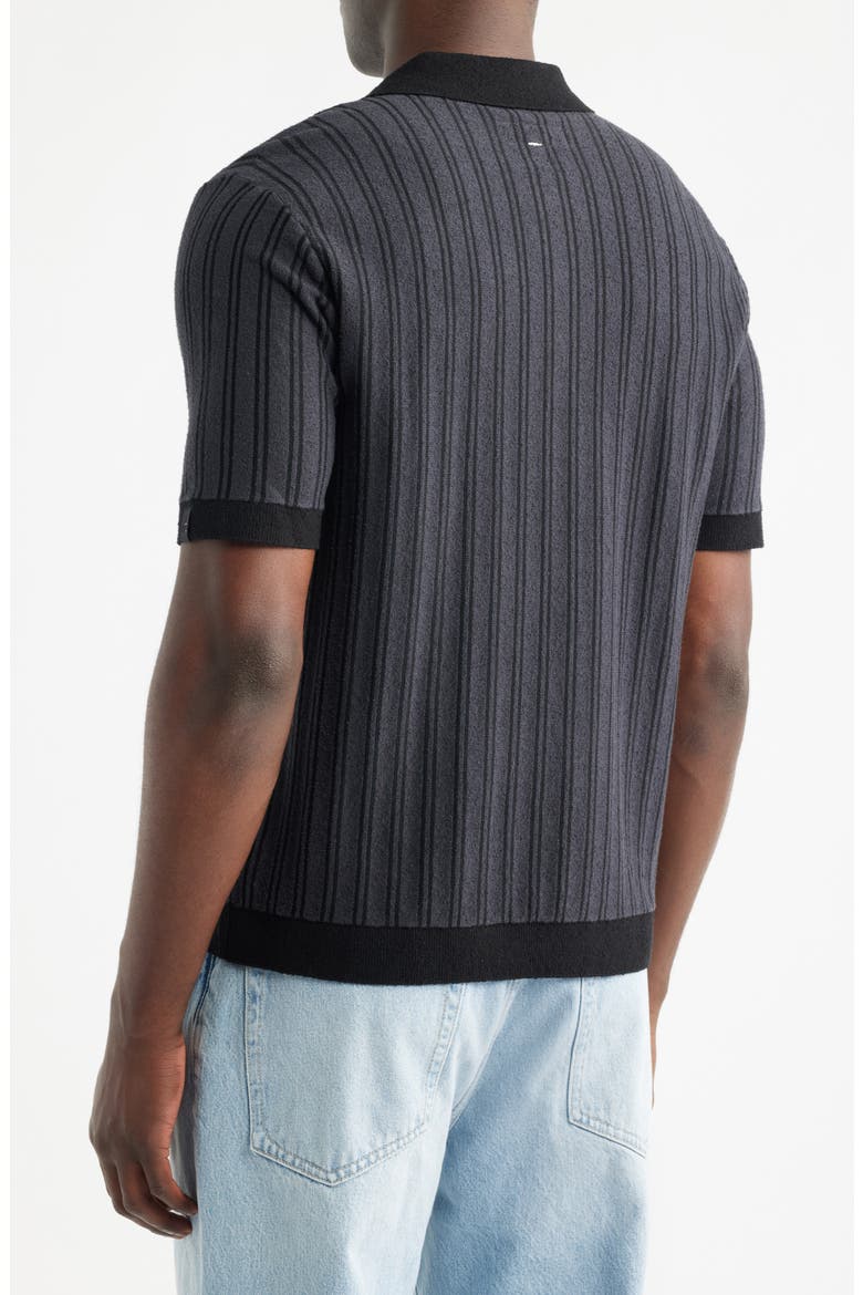 Zuma Stripe Terry Cloth Polo, Alternate, color, NAVY