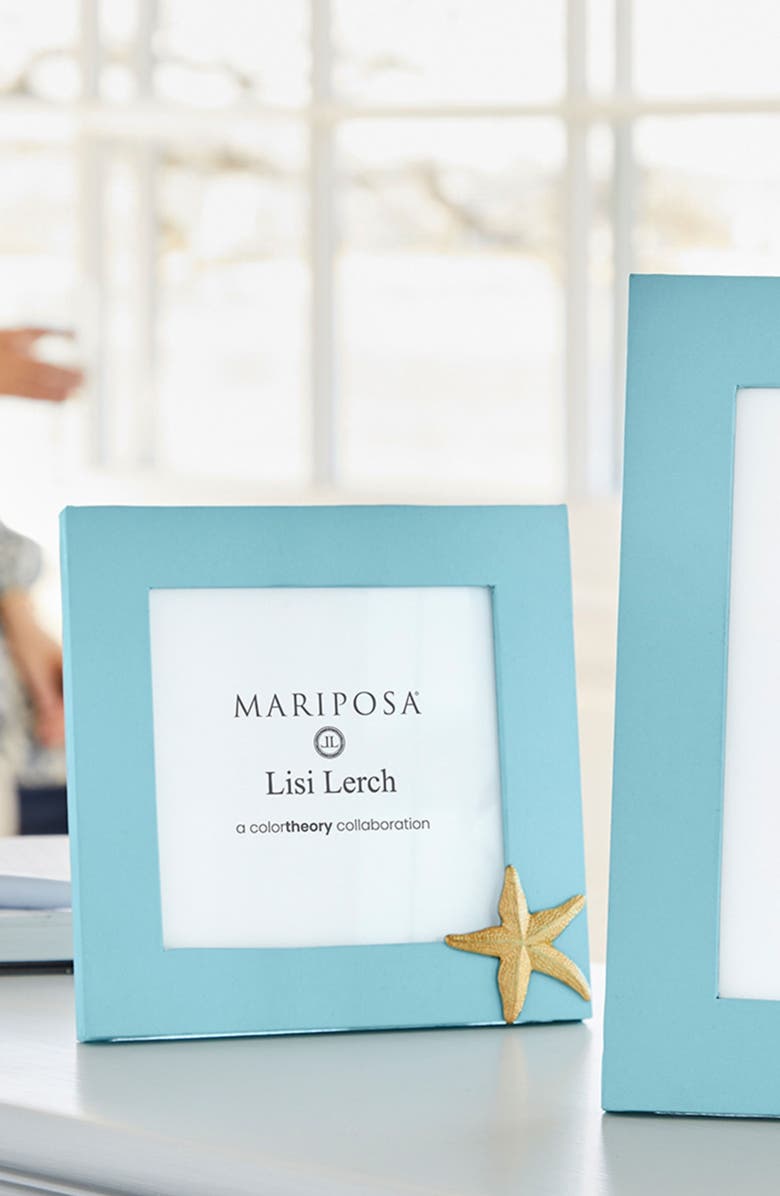Mariposa Starfish Blue 4 x 4-Inch Picture Frame, Alternate, color, Blue