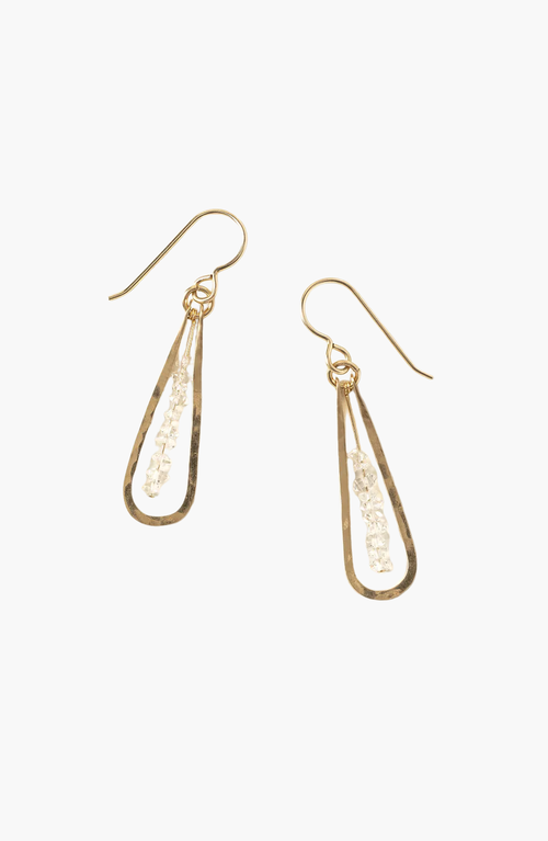 Uncommon Goods Herkimer Diamond Raindrop Earrings