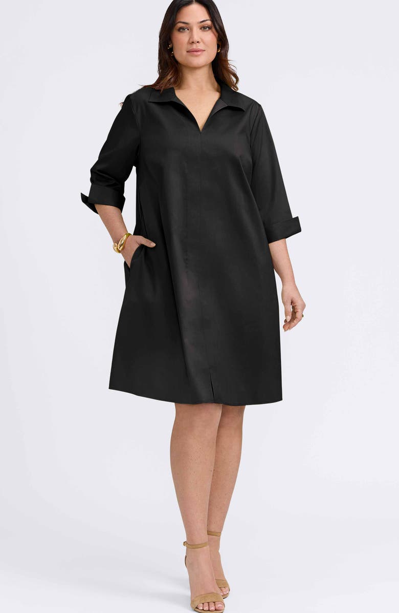 Foxcroft Agnes Belted Shirtdress, Alternate, color, 