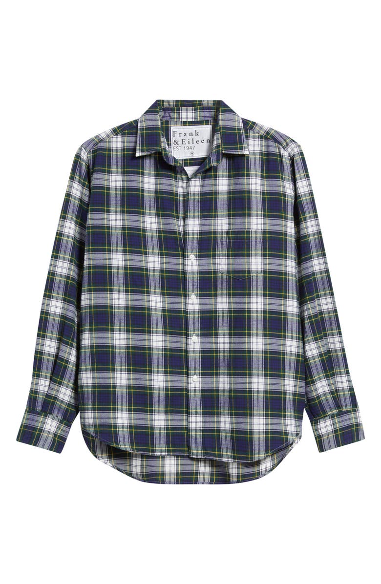 Frank & Eileen Eileen Relaxed Button-Up Shirt, Alternate, color, Blue Green White Plaid