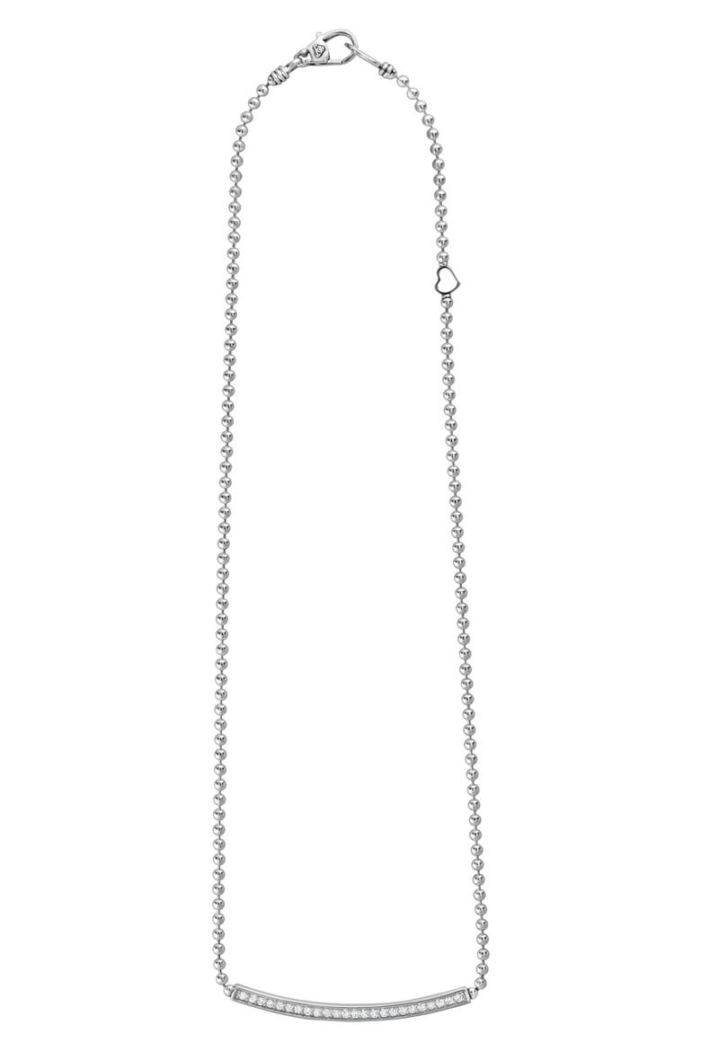 Caviar Spark Diamond Bar Necklace, Alternate, color, SILVER/ DIAMOND
