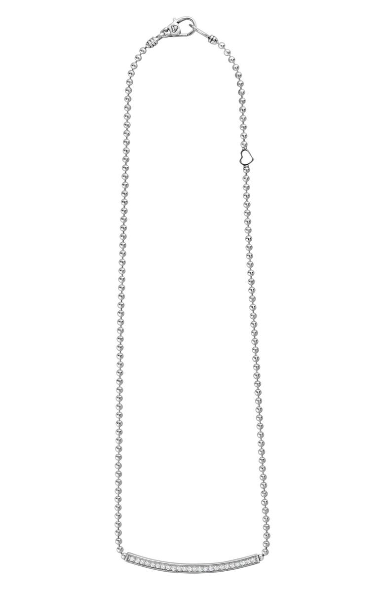 LAGOS Caviar Spark Diamond Bar Necklace, Alternate, color, 
