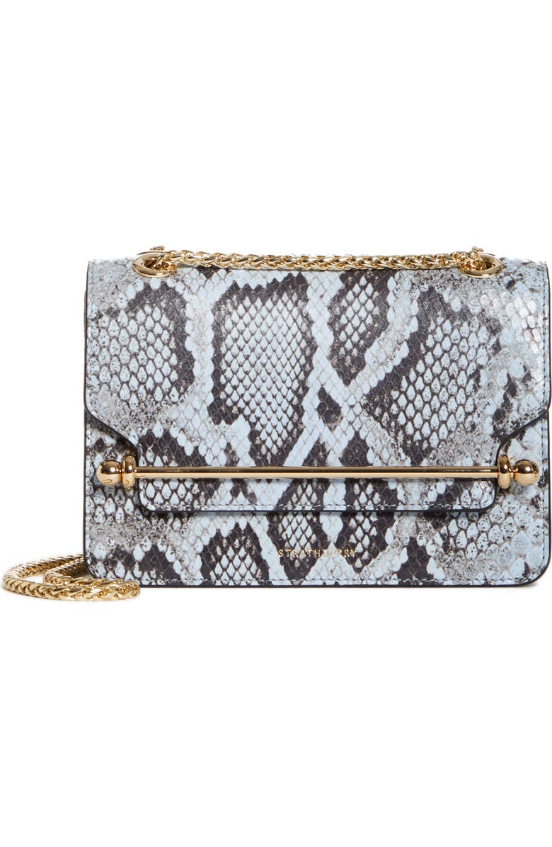 Strathberry Stylist Mini Snake Embossed Leather Crossbody Bag, Main, color,