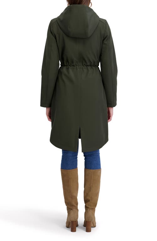 Kensie Hooded Coat In Green