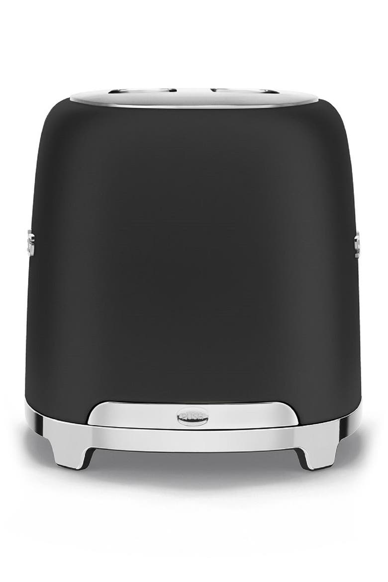 50s Retro Style Two-Slice Toaster, Alternate, color, MATTE BLACK
