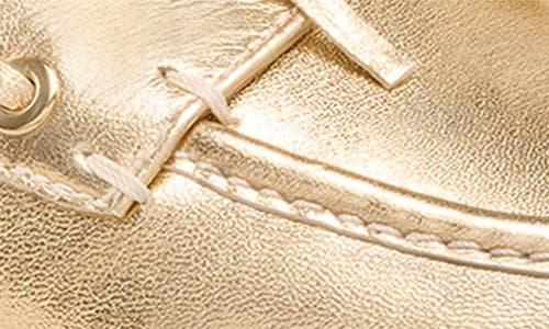 Stuart Weitzman Tinsley Moc Toe Loafer In Gold