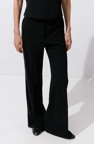 MANGO High Waist Flare Leg Pants
