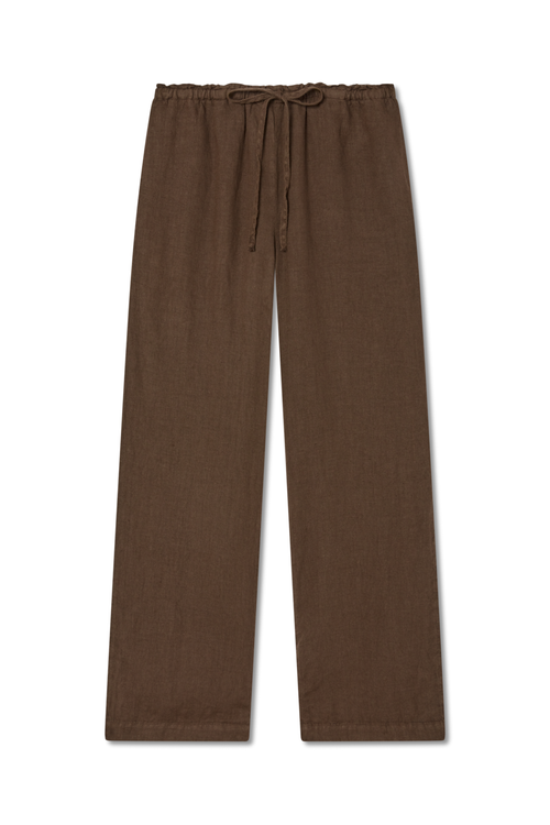 Vir Vita Delphine Linen Pant In Brown