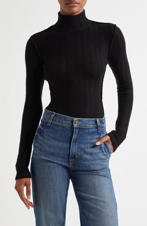 Pointelle Turtleneck