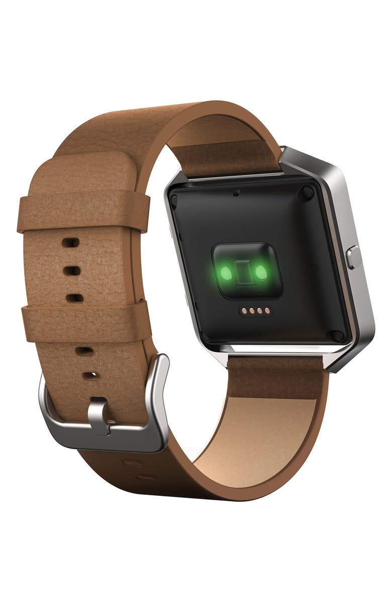 Fitbit Blaze Leather Smart Watch Band, Alternate, color,
