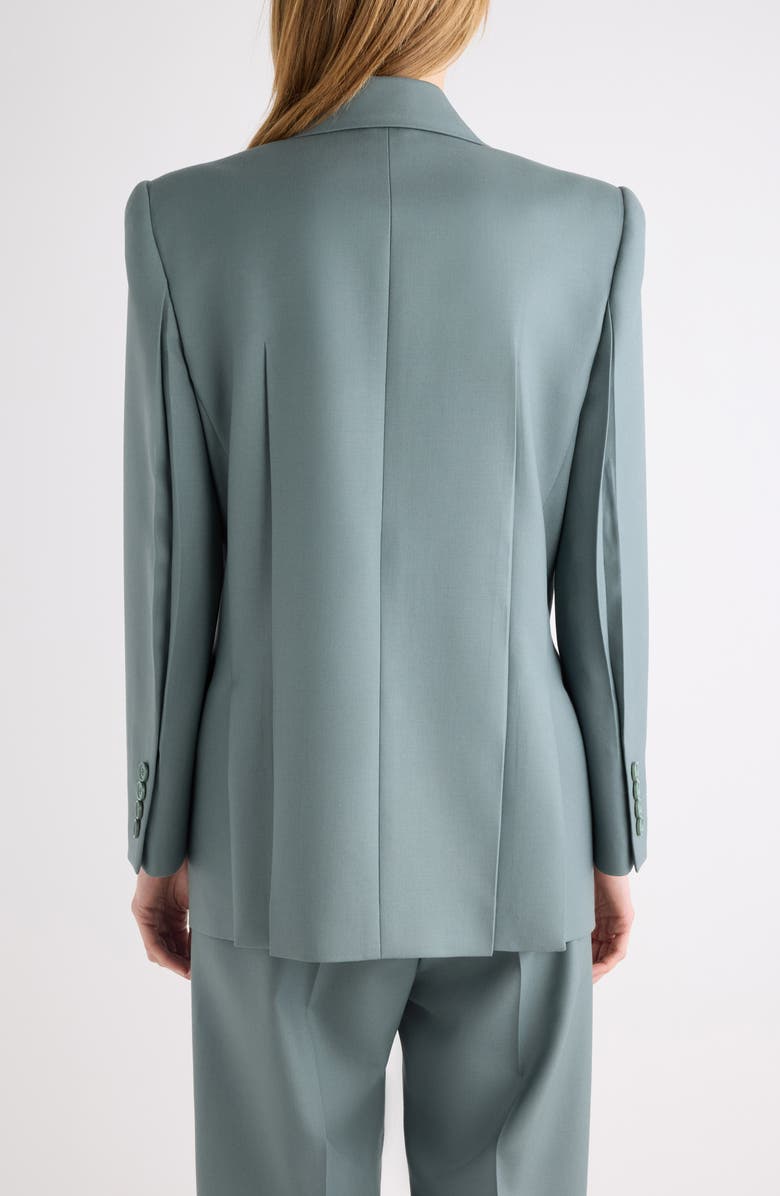 Chloé Double Breasted Light Wool Gabardine Blazer, Alternate, color, Urban Grey