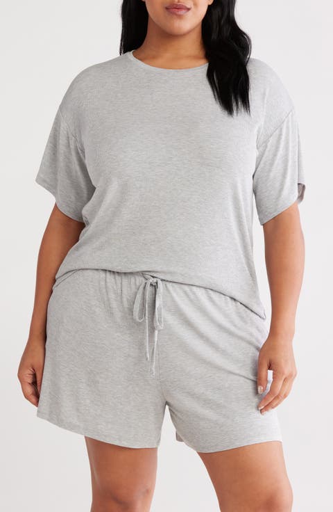 Moonlight Eco Easy Rib Short Pajamas (Plus)