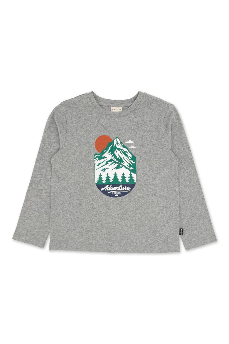 Adventure Seeker Long Sleeve Cotton Graphic T-Shirt, Main, color, HEATHER GREY