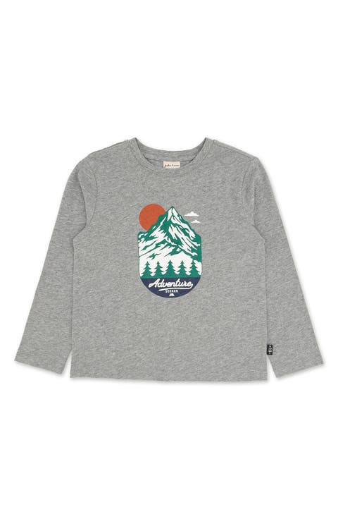 Adventure Seeker Long Sleeve Cotton Graphic T-Shirt