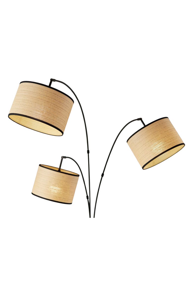 ADESSO LIGHTING Bowery 3-Arm Arc Lamp, Alternate, color, Black