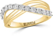 EFFY Diamond Crossover Band Ring