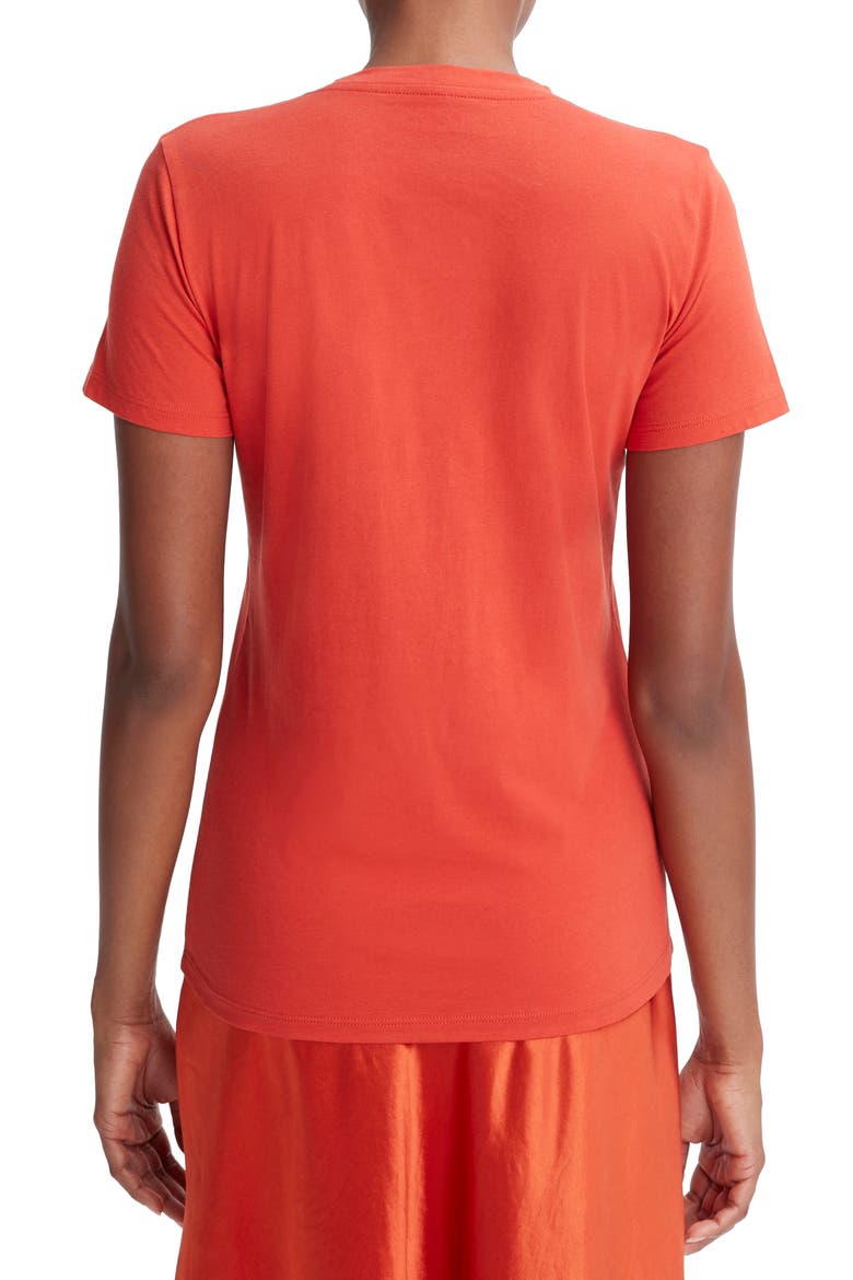 Essential Crewneck Pima Cotton T-Shirt, Alternate, color, VERMILLION