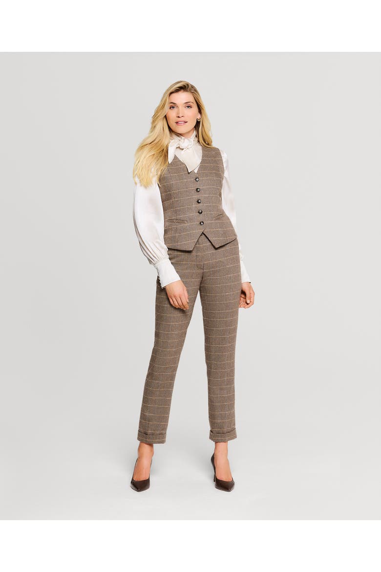 Kensington Trousers, Alternate, color, Lovat/Sage Check