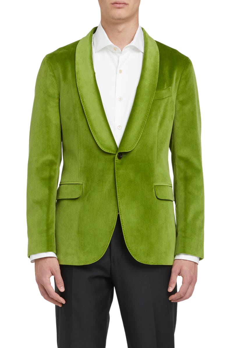 Boglioli Shawl Collar Stretch Velveteen Dinner Jacket, Main, color, 