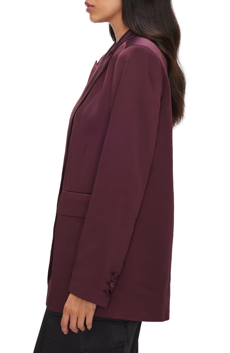 Good American Satin Blazer, Alternate, color,