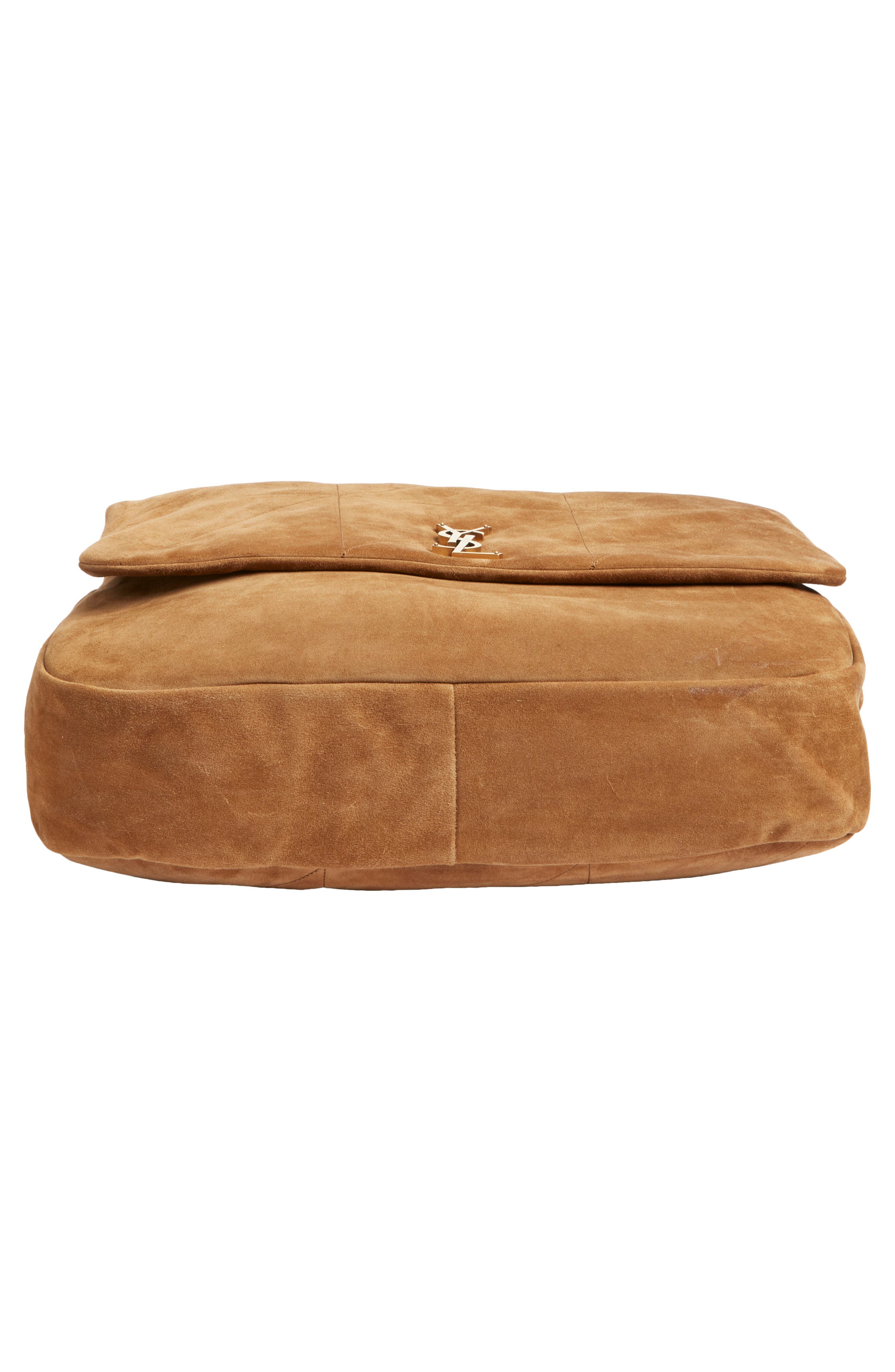 Saint Laurent Jamie 4.3 Patchwork Suede Shoulder Bag, Alternate, color, Golden Leaf