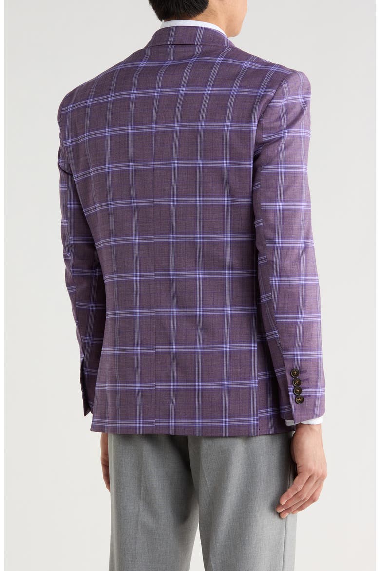 Slim Fit Plaid Blazer, Alternate, color, PLUM