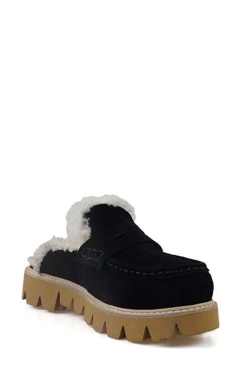 Leesa Faux Shearling Lined Clog (Women)