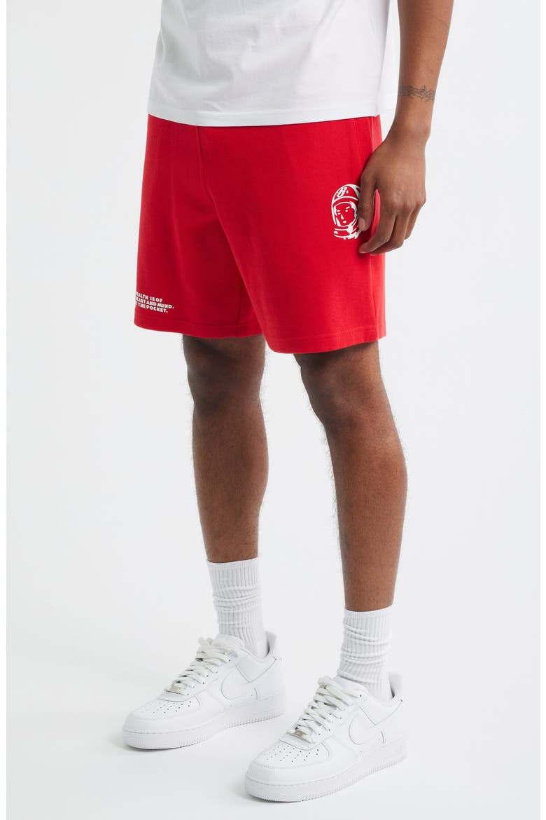 BB Helmet Cotton Drawstring Shorts, Alternate, color, RED