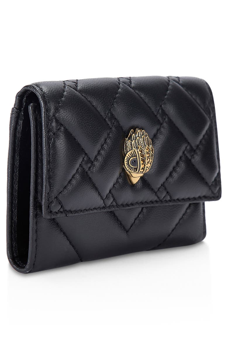 Kurt Geiger London Flap Multi Leather Trifold Card Holder, Alternate, color, Black