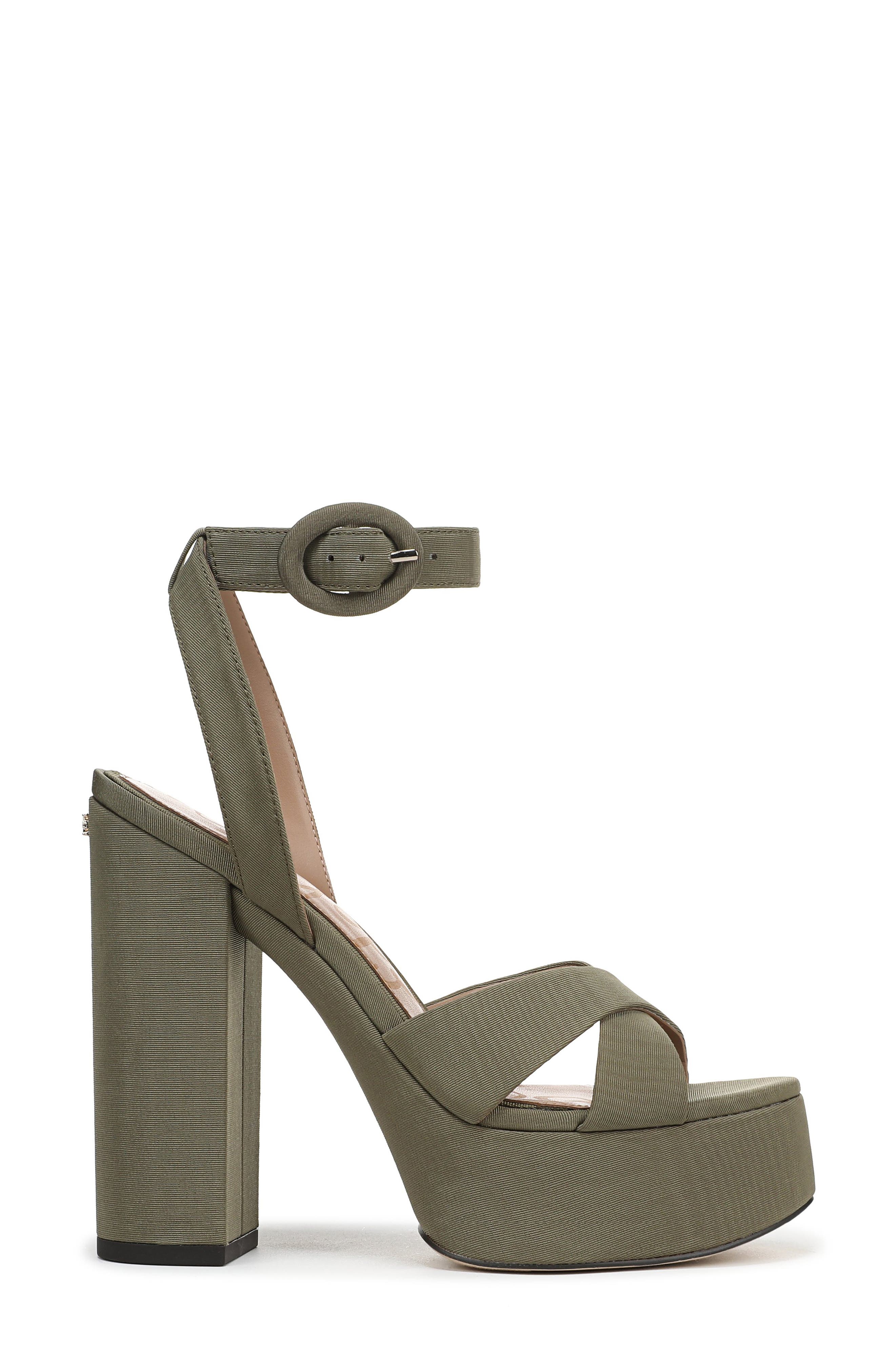 Savannah Ankle Strap Platform Sandal, Alternate, color, LIGHT OLIVE