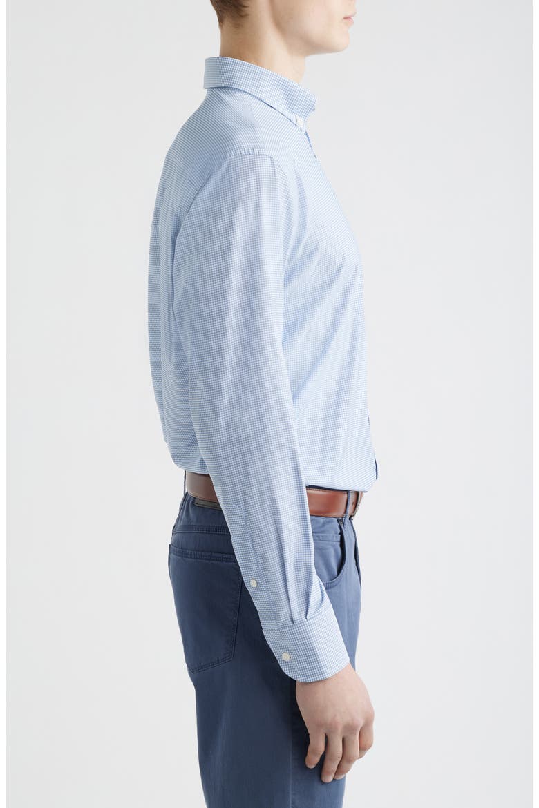 Leo Performance Twill Sport Shirt, Alternate, color, BLUE FREESIA