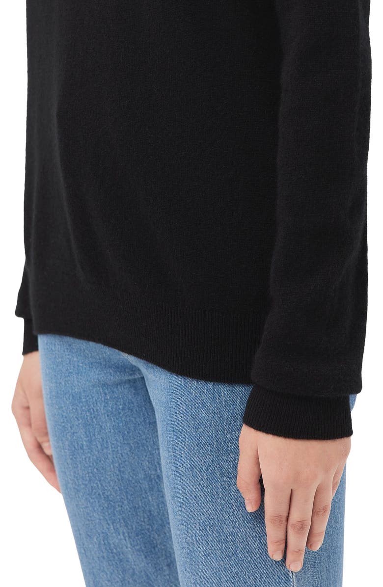 GOBI Mongolian Cashmere Essential Cashmere Crewneck Sweater, Alternate, color, Black