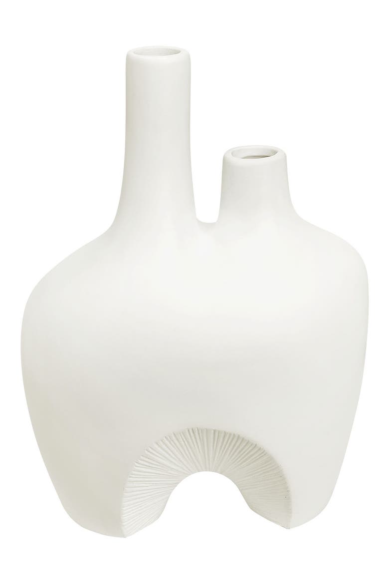 Pioneer Decorative Ceramic Vase, Main, color, OFF-WHITE