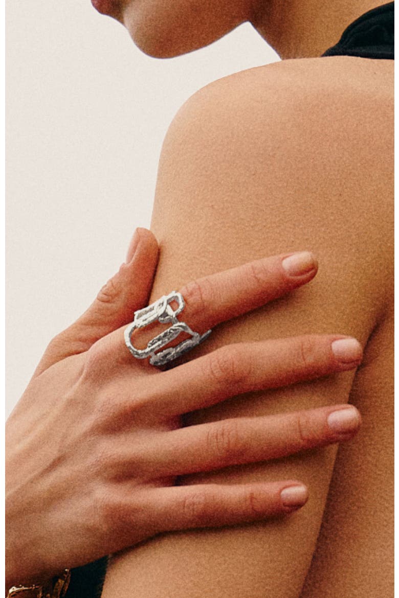 Roman Arc Ring, Alternate, color, Silver