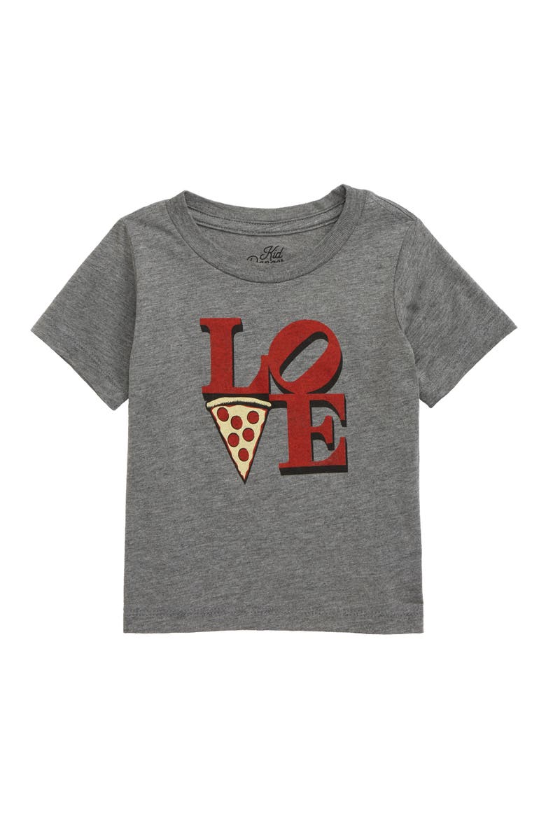 Love Pizza Graphic T-Shirt, Main, color, MEDIUM GREY