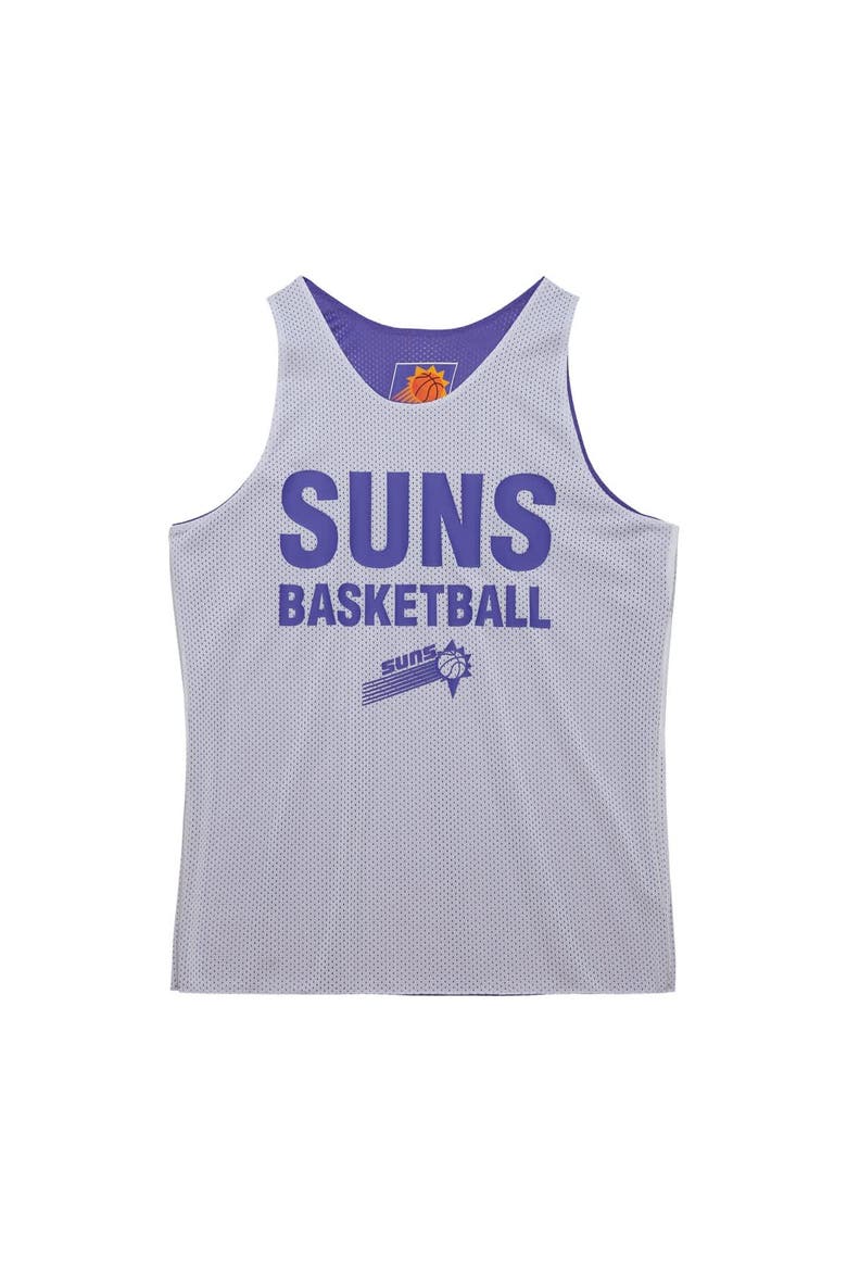 Men's Mitchell & Ness Purple/White Phoenix Suns Hardwood Classics Reversible Mesh Practice Jersey, Alternate, color, Purple